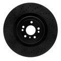 R1 12-19 Mercedes-Benz GL63 AMG Front Drilled & Slotted Black Brake Rotor