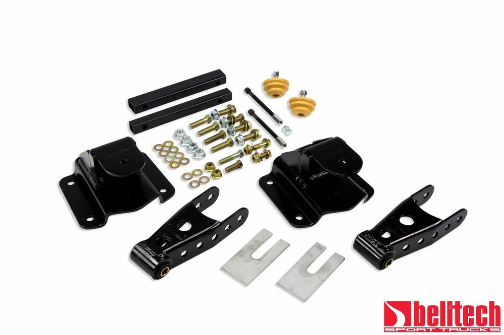 Belltech SHACKLE AND HANGER KIT 94-99 RAM 1500 XtdCab 4inch