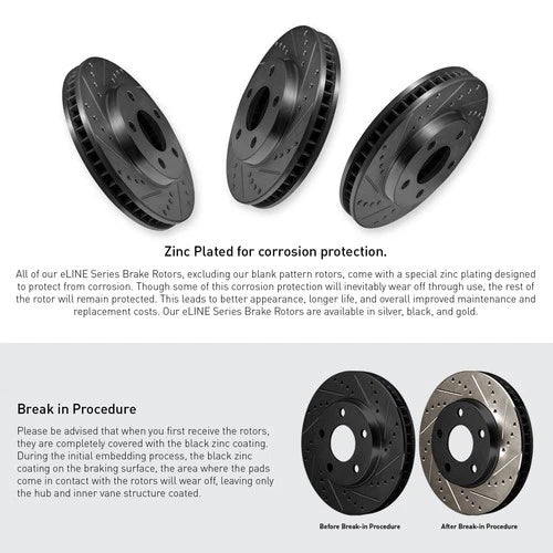 R1 E- Line Series Brake Rotor - D/S - Black w/ Ceramic Pads Hdw