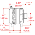 ALT DENSO NATL 245A FD MUSTANG CLUTCH SIDE RECT/REG 1WIRE