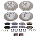 Power Stop 2017 Hyundai Veloster Front and Rear Semi-Coated Rotor Kit