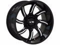 ION 151 GLOSS BLACK/MILLED 20X9 8-165.1 0MM 125.2MM