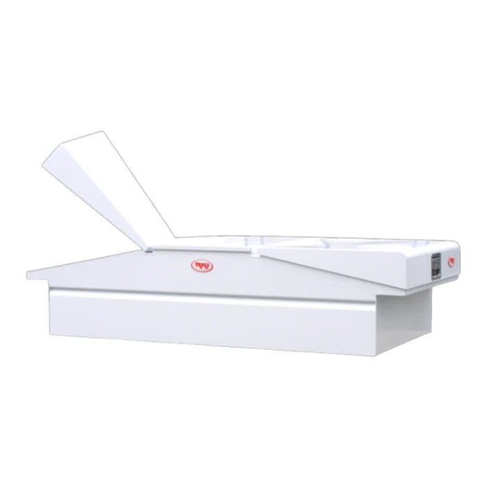 DOUBLE LID STEEL CROSS BOX 30 WIDE WHT F/FULLSIZE