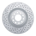 R1 01-03 Audi S8 Front Left Drilled & Slotted Geoperformance Rotor