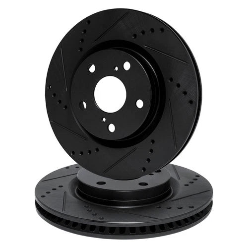 R1 Concepts Brake Rotor- D/S - Black Fits Land Rover