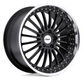 ~(34 lbs. 21X21X10)~ TSW SILVERSTONE 19x8.0 5/112 ET45 CB72.1 GLOSS BLACK W/MIRROR CUT LIP