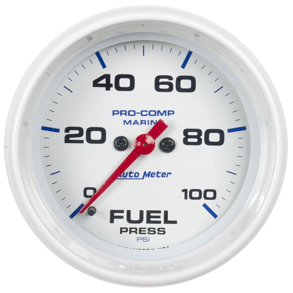 GAUGE FUEL PRESSURE 2 5/8IN 100PSI DIGITAL STEPPER MOTOR MARINE WHITE