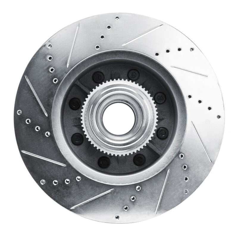 R1 11-25 Ford F-350 Super Duty 2WD Front Right Drilled & Slotted Silver Brake Rotor