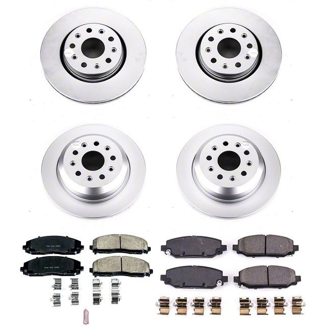 Power Stop 18-19 Jeep Wrangler Front & Rear Z17 Evolution Geomet Coated Brake Kit