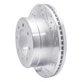 R1 Concepts Brake Rotor Drilled and Slotted Silver Fits Ford F-250