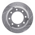 R1 Concepts Brake Rotor Drilled and Slotted Silver Fits Ford F-250