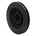 R1 93-95 Chevrolet G20 Front Left Drilled & Slotted Black Brake Rotor