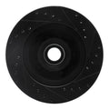 R1 93-95 Chevrolet G20 Front Left Drilled & Slotted Black Brake Rotor