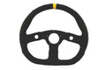 D-Shaped Diamond Grip Steering Wheel Black