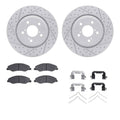 DFC 18-25 Honda Odyssey Front Drilled & Slotted Geoperformance Rotors 5000 Advanced Pads w/Hardware