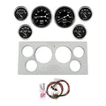 AutoMeter Old Tyme Black 73-79 Ford Truck Billet Panel/Gauge Kit SR- 3-3/8in. (x2) & 2-1/16in. (x4)