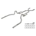 1978-88 3 GM G-Body Non SS Crossmember Back w/ Xpipe Exhaust System Violator Mufflers