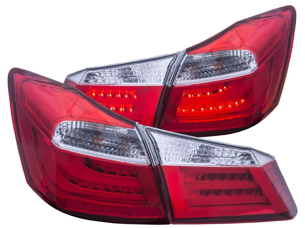 1315 ACCORD 4DR LED RED/CLEAR 4PCS TAIL LIGHTS