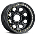 Raceline RT81 Rock 8 16x8in / 5x139.7 BP / -19mm Offset / 107.95mm Bore - Gloss Black Beadlock Wheel