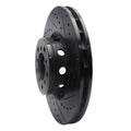 R1 00-03 BMW M5 Left Front Drilled & Slotted Black Brake Rotor