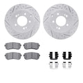 DFC 14-19 Hyundai Tucson Rear Drilled & Slotted Geoperformance Rotors 5000 Advanced Pads w/Hardware