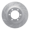 DFC 13-20 Hino 5 Rear Left Drilled & Slotted Silver Brake Rotor