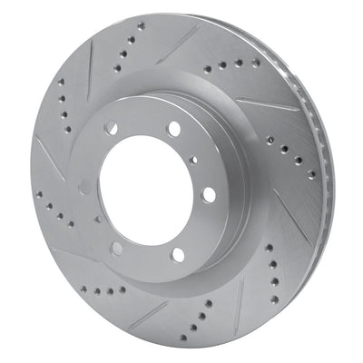 DFC 13-20 Hino 5 Rear Left Drilled & Slotted Silver Brake Rotor
