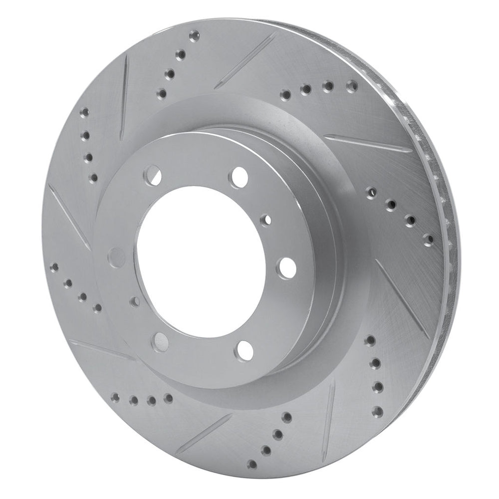 DFC 13-20 Hino 5 Rear Left Drilled & Slotted Silver Brake Rotor