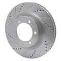 DFC 13-20 Hino 5 Rear Left Drilled & Slotted Silver Brake Rotor