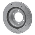 DFC 13-20 Hino 5 Rear Left Drilled & Slotted Silver Brake Rotor