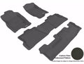 3D MAXpider 2006-2010 Ford Explorer Kagu 1st & 2nd & 3rd Row Floormats - Black