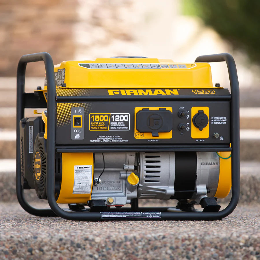 RECOIL START GAS POWERED 1200/1500 WATT(PERFORMANCE SERIES)EXTENDED RUN TIME GENERATOR