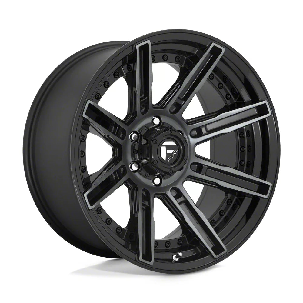 ~(40 lbs. 23X23X13)~ ROGUE 20x10 6x135.00 GLOSS MACHINED DOUBLE DARK TINT (13 mm)