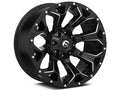 ~(52 lbs. 23X23X13)~ ASSAULT 20x10 5x114.30/5x127.00 GLOSS BLACK MILLED (-18 mm)