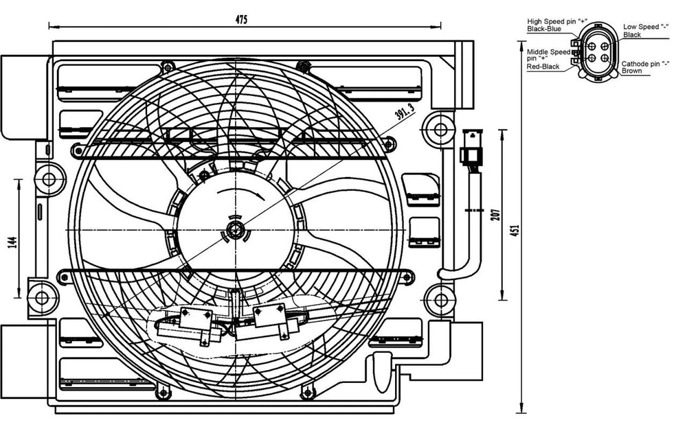 A/C Condenser Fan Assembly
