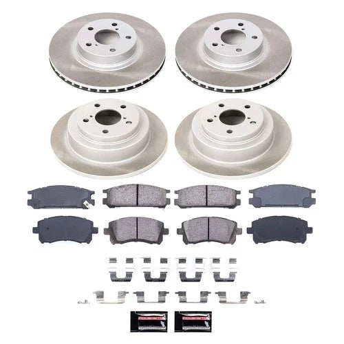 Power Stop 1998 Subaru Impreza Front and Rear Semi-Coated Rotor Kit