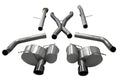 3.0 Dual Rear Exit Cat-Back Exhaust System with 4.5 Black PVD Straight Cut Carbon Fiber Tips