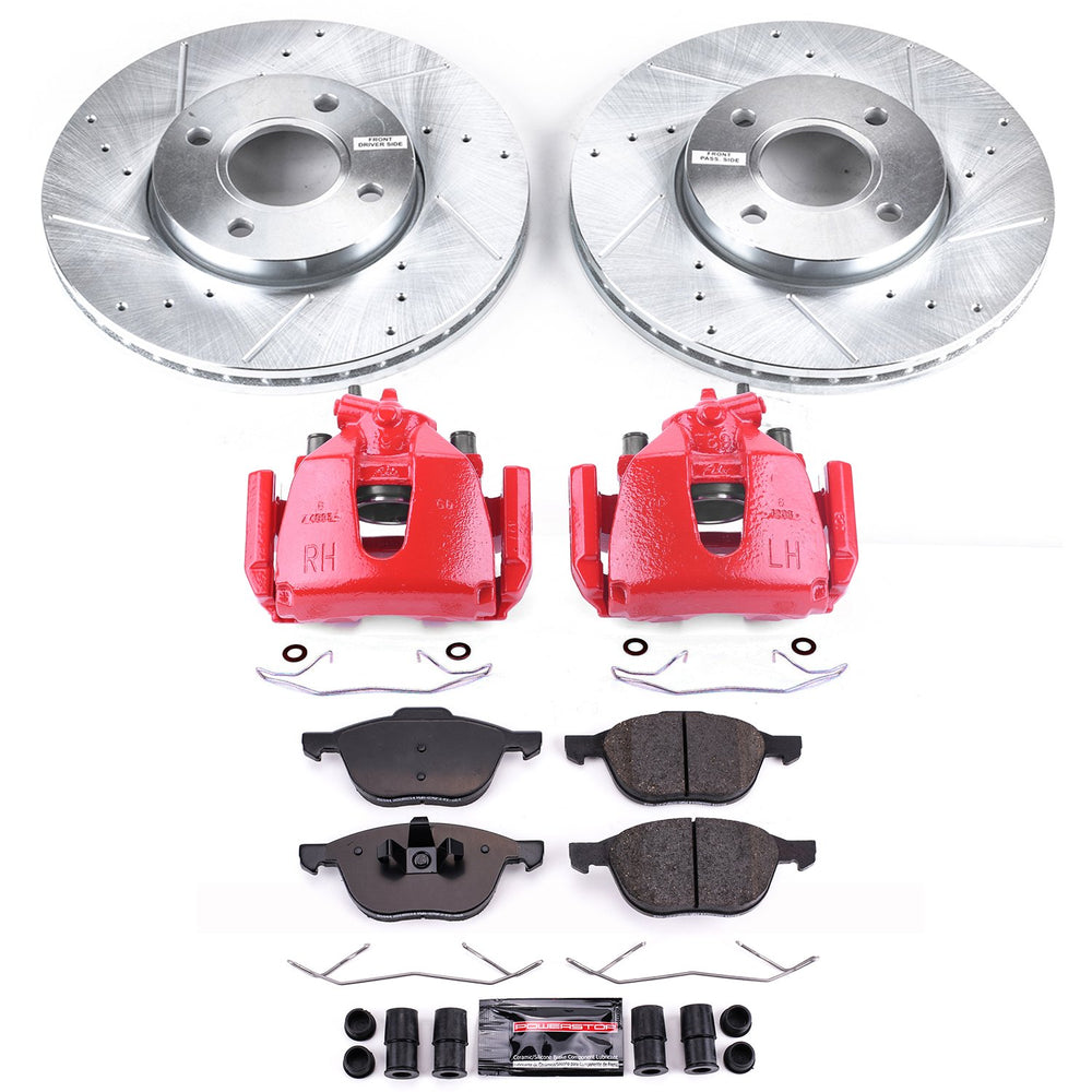 Power Stop 05-07 Ford Focus Front Z23 Evolution Sport Brake Kit w/Calipers