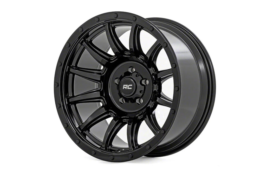Rough Country 90 Series Wheel One-Piece Gloss Black 18x9 6x5.5 0mm
