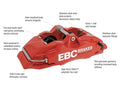 EBC Racing 05-11 Ford Focus ST (Mk2) Front Left Apollo-4 Blue Caliper