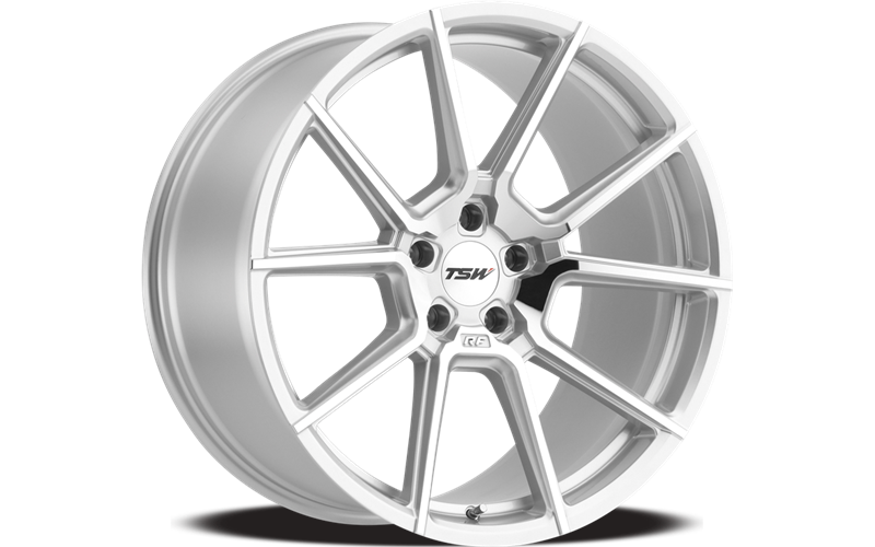 TSW Alloy Wheels silver auto part