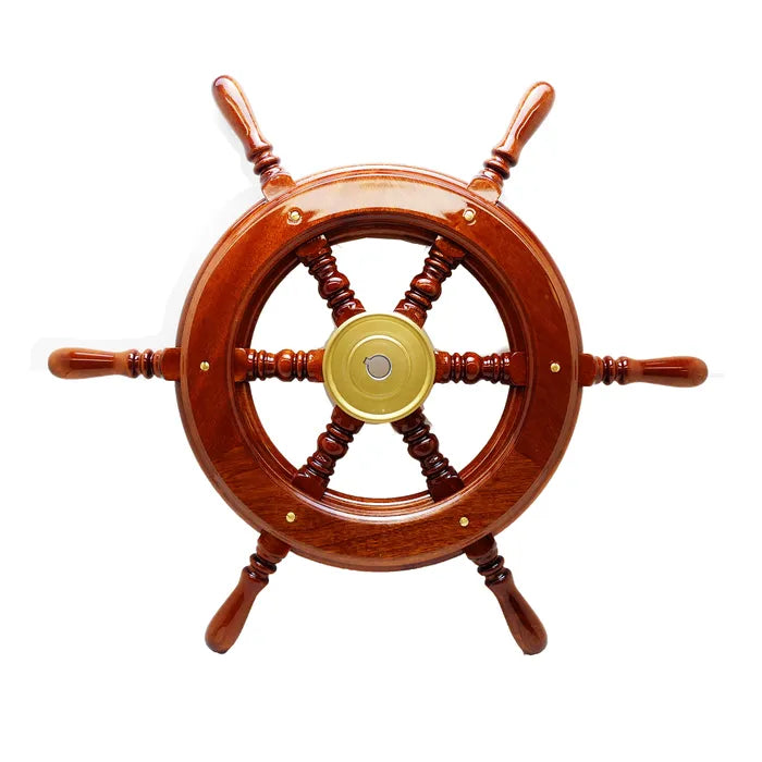 STEERINGWHEEL MAHOG. 52CM EXCL CAP,