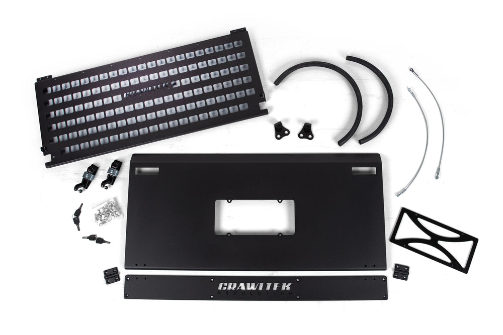 8706 JEEP WRANGLER YJ/TJ DROP DOWN TAILGATE WITH MOLLE RACK