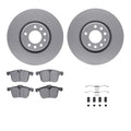 R1 Concepts Brake Rotor- Carbon Coated with Ceramic Pads Hdw Fits Cadillac BLS