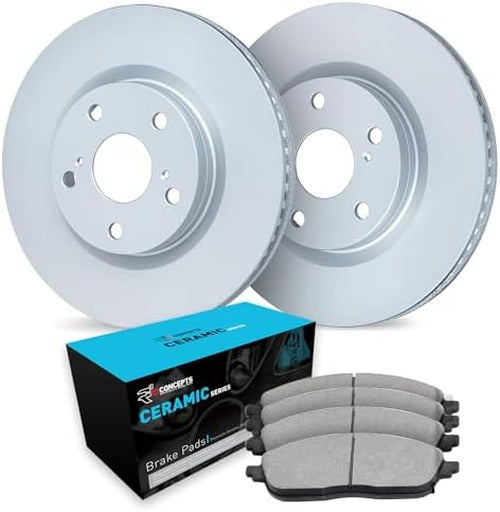 R1 Concepts Brake Rotor- Carbon Coated with Ceramic Pads Fits BMW 230i