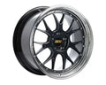 BBS LM-R 20x9.5 5x120 ET23 Black w/ Blue Metallic Flake / Diamond Cut Lip Wheel 82mm PFS/Clip Requir