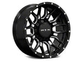 CLAW 20X9 8X180 ET0 CB125.1 GLOSS BLACK MILLED WITH RIVETS