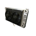 Radiator w/Fans Chevelle 68-72 LS Auto Trans Raw