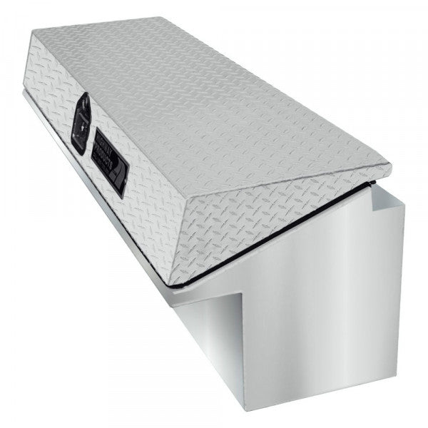 90X16X16 DRIVER SIDE LOW SIDE TOOL BOX W/SMOOTH ALUMINUM BASE/DIAMOND PLATE LID