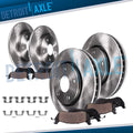 R1 Concepts Brake Rotors - Slotted - Silver w/ Semi-Met Pads Hdw Fits Chevrolet Astro